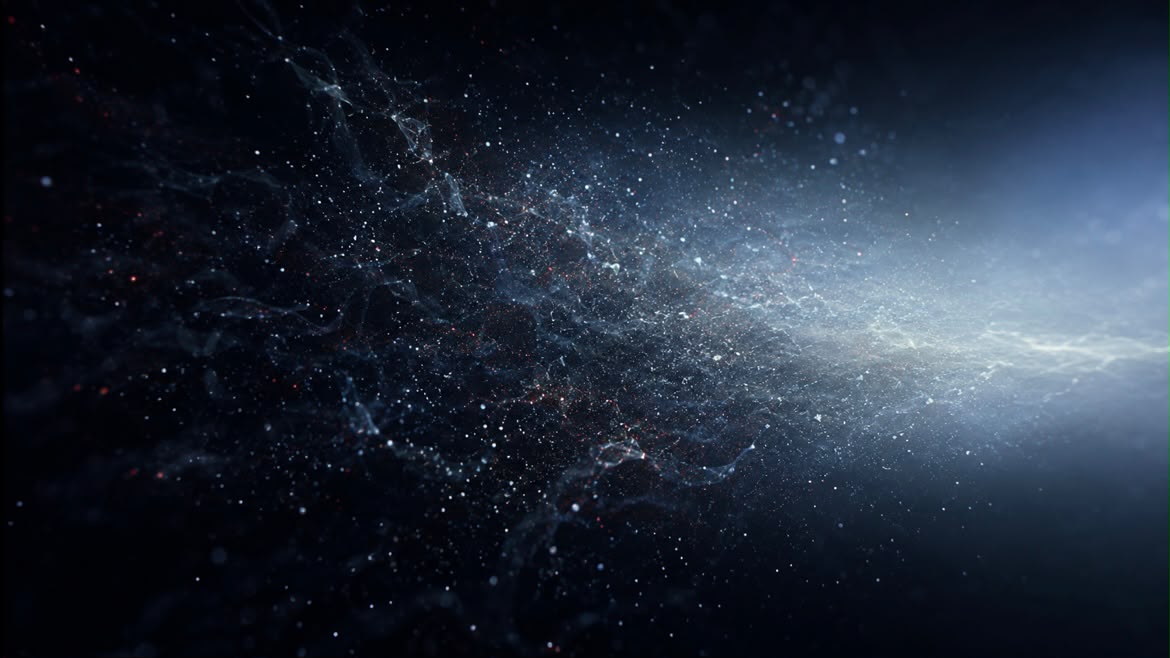 Nuage de particules lumineuses